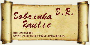 Dobrinka Raulić vizit kartica